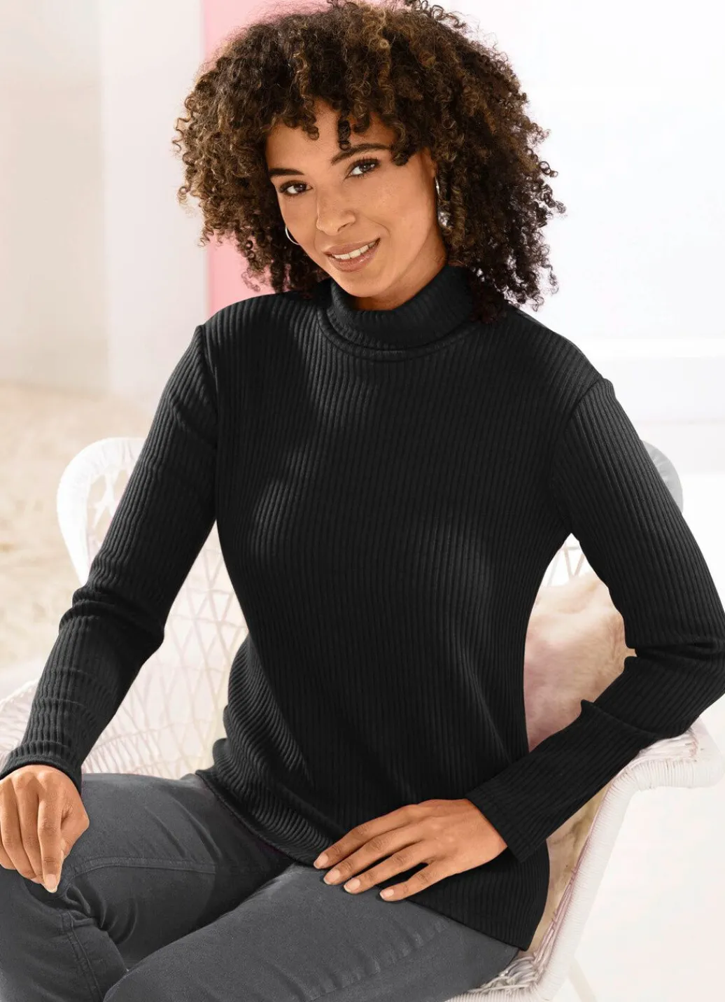 Damen Mona Pullover|Basics<Pullover in Rippenstrick