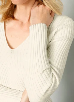 Damen Mona Pullover|Basics<Pullover in Rippenstrick