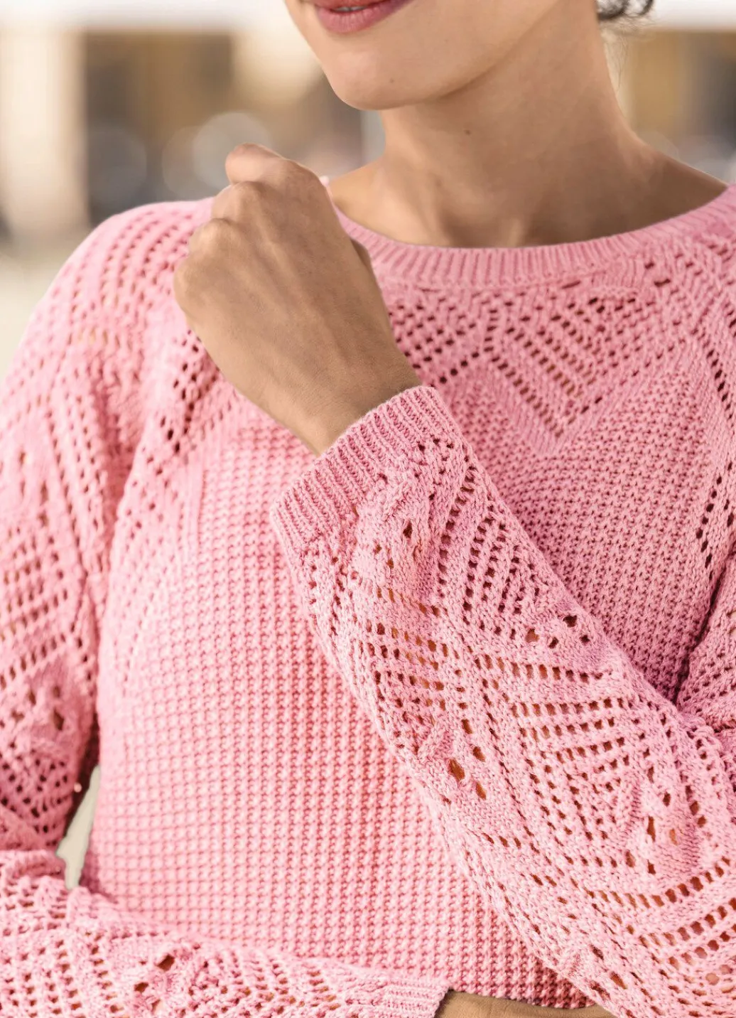 Damen Mona Pullover|Basics<Pullover in Strickmix