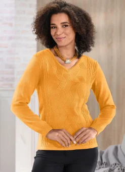 Damen Mona Pullover|Basics<Pullover in Strukturmix
