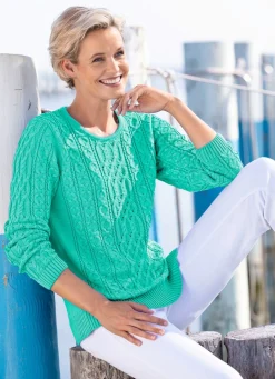 Damen Mona Pullover|Basics<Pullover in Strukturmustermix