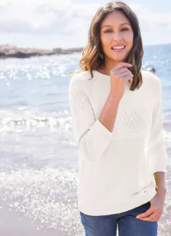 Damen Mona Pullover|Basics<Pullover in Strukturmustermix