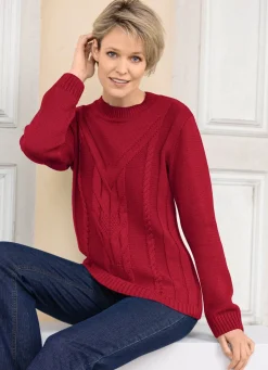 Damen Mona Pullover<Pullover in Strukturmustermix