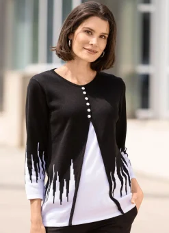 Damen Mona Pullover|Abendmode<Pullover in Twinset-Optik