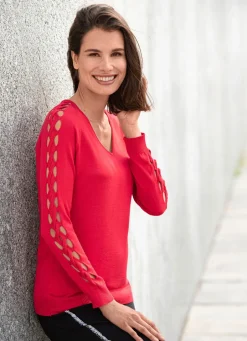 Damen Mona Basics|Pullover<Pullover in weicher leicht glÀnzender QualitÀt