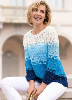 Damen Mona Pullover<Pullover mit Ajour-Rautendessin