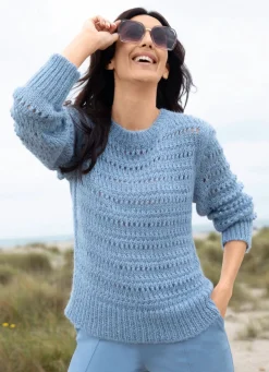 Damen Mona Basics|Pullover<Pullover mit Alpaka
