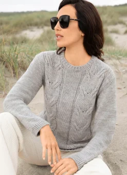Damen Mona Basics|Pullover<Pullover mit Alpaka