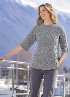 Damen Mona Basics|Pullover<Pullover mit Alpaka