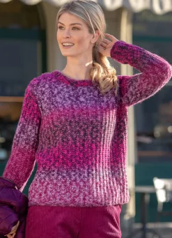 Damen Mona Pullover<Pullover mit Alpaka und tollem Farbverlauf