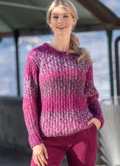 Damen Mona Pullover<Pullover mit Alpaka und tollem Farbverlauf