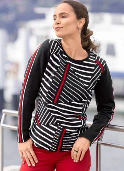 Damen Mona Pullover<Pullover mit asymmetrischem Muster