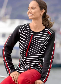 Damen Mona Pullover<Pullover mit asymmetrischem Muster