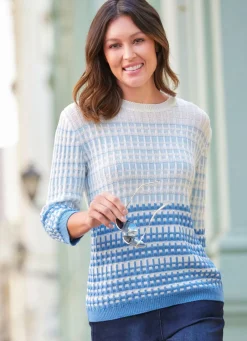 Damen Mona Pullover<Pullover mit aufwendiger Struktur