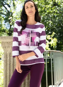 Damen Mona Pullover<Pullover mit Blockringeldessin