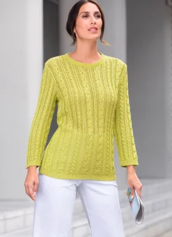 Damen Mona Basics|Pullover<Pullover mit dekorativem Strukturmix