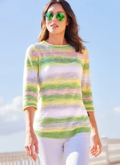 Damen Mona Pullover<Pullover mit dekorativen Farbverläufen