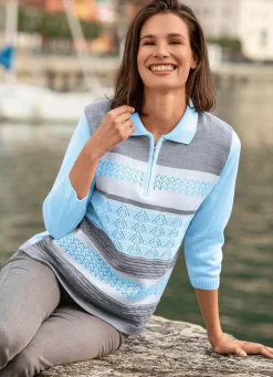 Damen Mona Pullover<Pullover mit dezentem Glanz