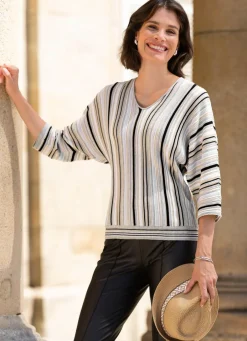 Damen Mona Pullover<Pullover mit dezenten Glanzakzenten