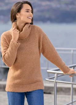 Damen Mona Basics|Pullover<Pullover mit dezenten Glitzereffekten