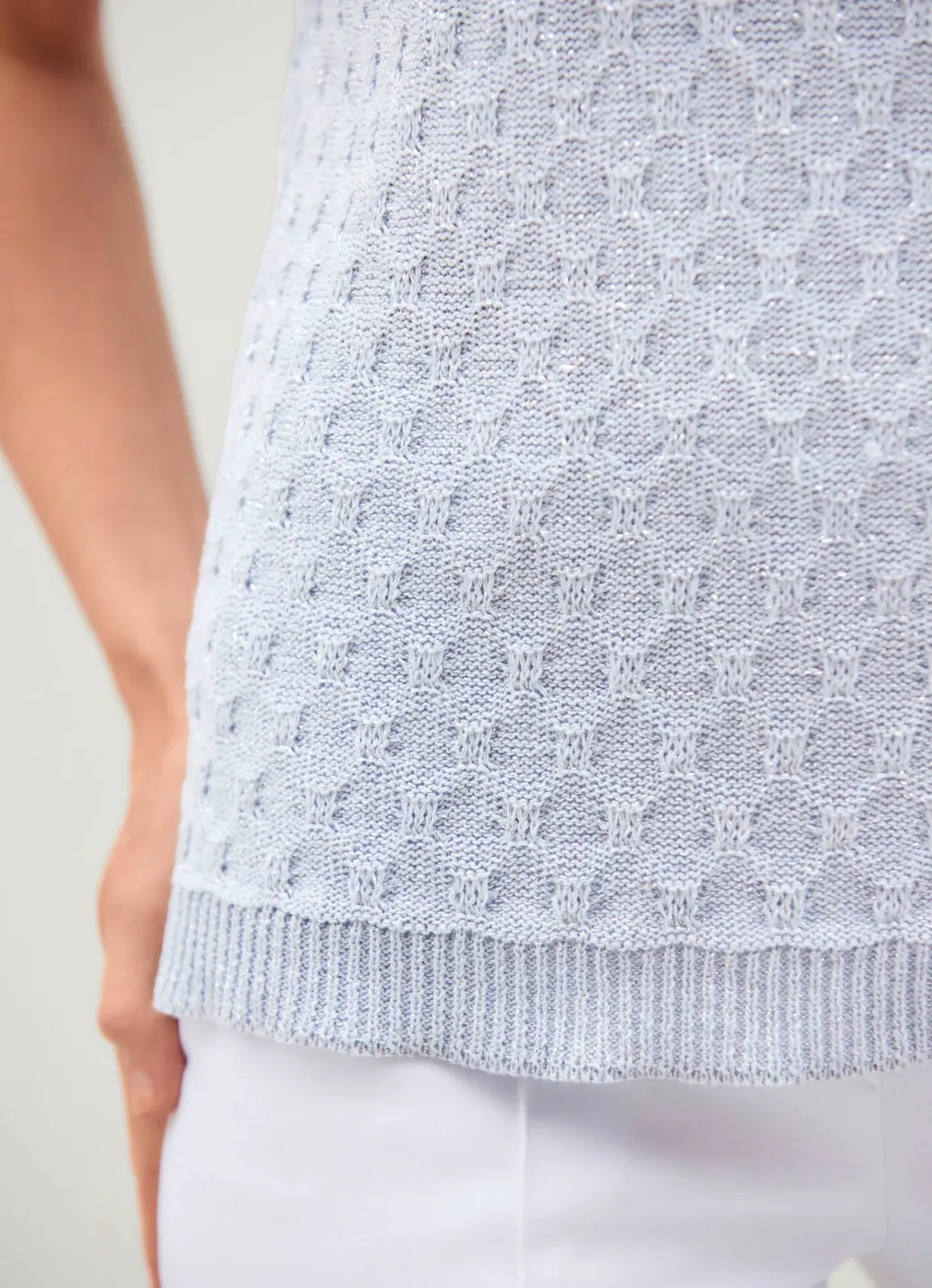Sale Pullover mit edlem Glanzeffekt Damen Pullunder|Pullover