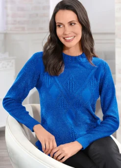 Damen Mona Pullover<Pullover mit edlem Glitzereffekt