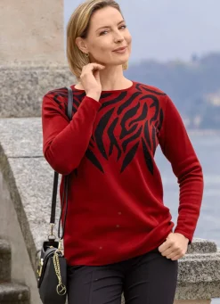 Damen Mona Pullover<Pullover mit edler Strasszier