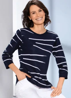Damen Mona Pullover<Pullover mit effektvollem Streifendessin
