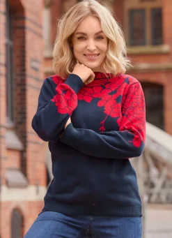 Damen Mona Pullover<Pullover mit floralen Jacquardakzenten
