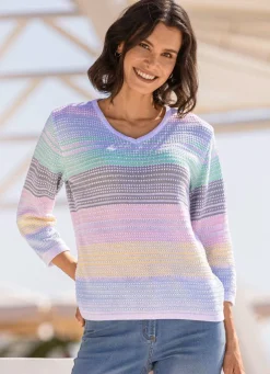 Damen Mona Pullover<Pullover mit Glitzerakzenten