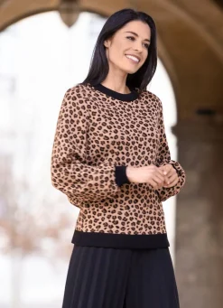 Damen Mona Abendmode|Pullover<Pullover mit Glitzereffekt