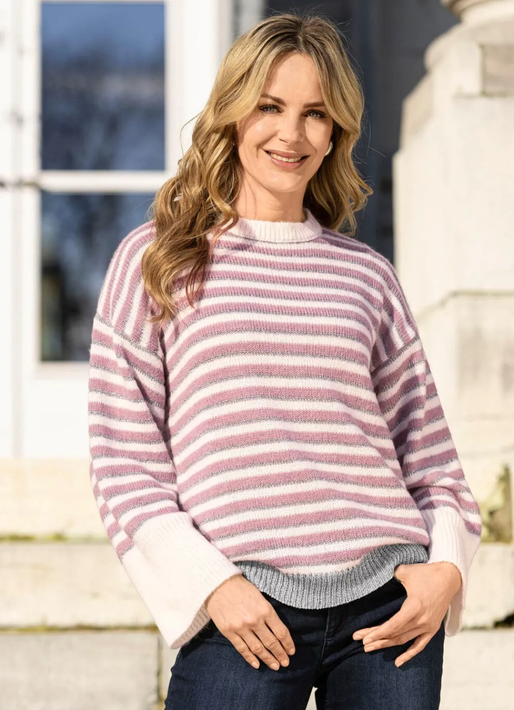 Damen Mona Pullover<Pullover mit Glitzereffekten