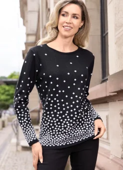 Damen Mona Pullover<Pullover mit grafischem Dessin im Verlauf