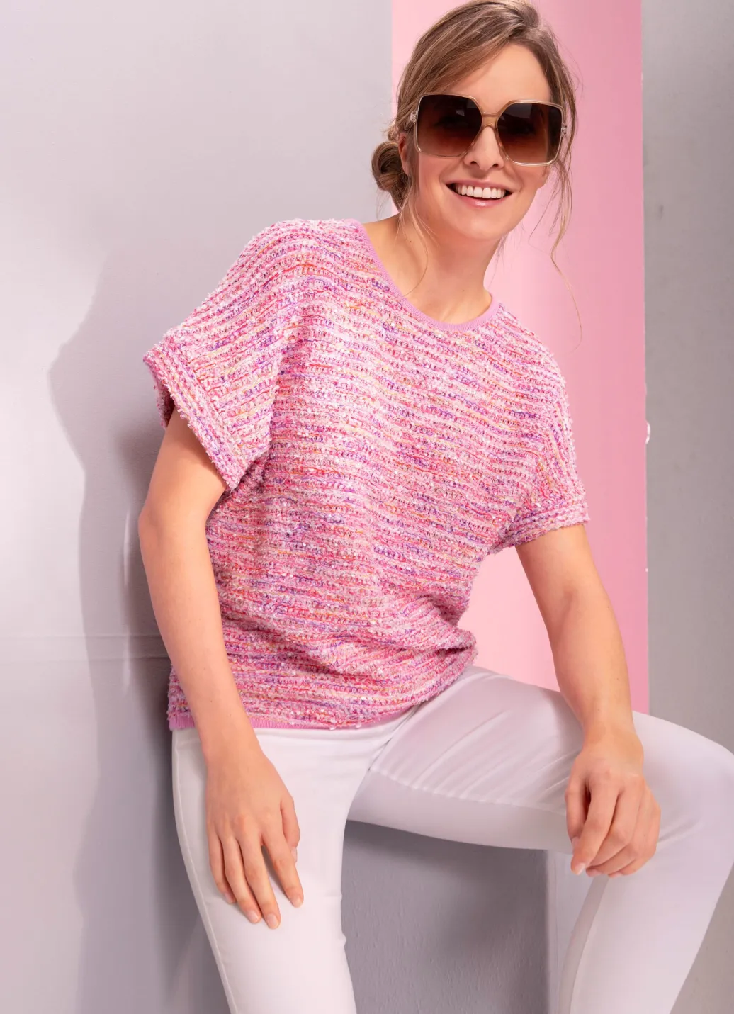 Damen Mona Pullover<Pullover mit hochwertigem Effektgarn