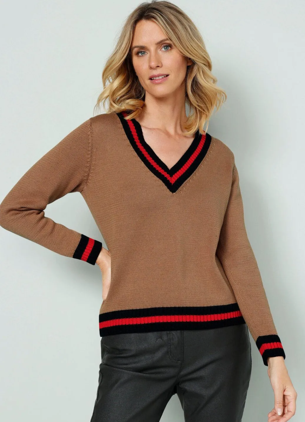 Damen Mona Pullover<Pullover mit Kontrastringeln