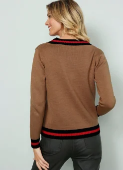Damen Mona Pullover<Pullover mit Kontrastringeln