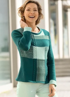 Damen Mona Pullover<Pullover mit Patchworkdessin
