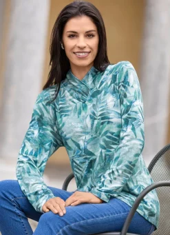 Damen Mona Abendmode|Pullover<Pullover mit raffiniertem V-Kragen