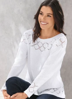 Damen Mona Pullover|Basics<Pullover mit recycelter Baumwolle