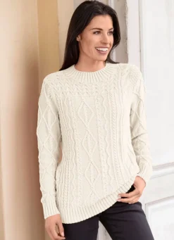 Damen Mona Basics|Pullover<Pullover mit recycelter Baumwolle