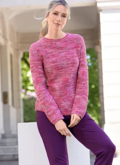 Damen Mona Pullover<Pullover mit Reiskornstruktur