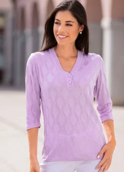 Damen Mona Pullover|Basics<Pullover mit schimmerndem Glanz