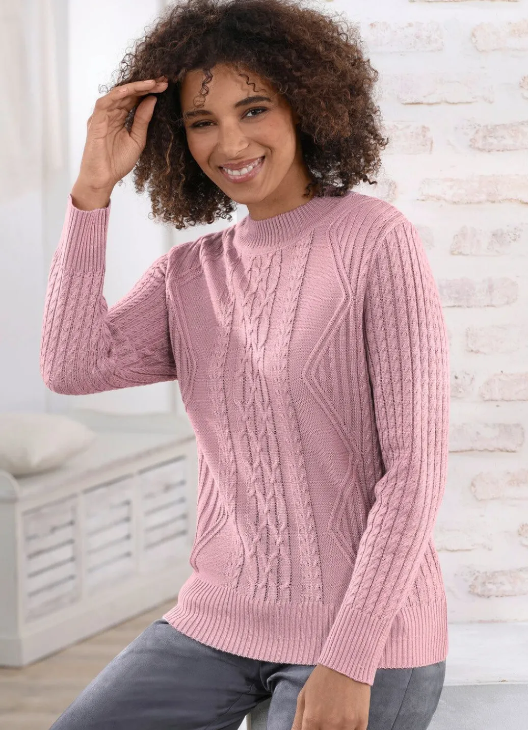 Damen Mona Pullover|Basics<Pullover mit Schurwolle