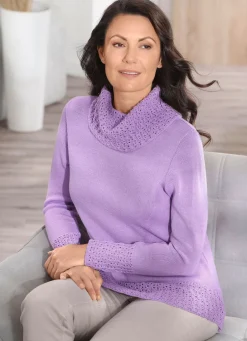 Damen Mona Basics|Pullover<Pullover mit Schurwolle