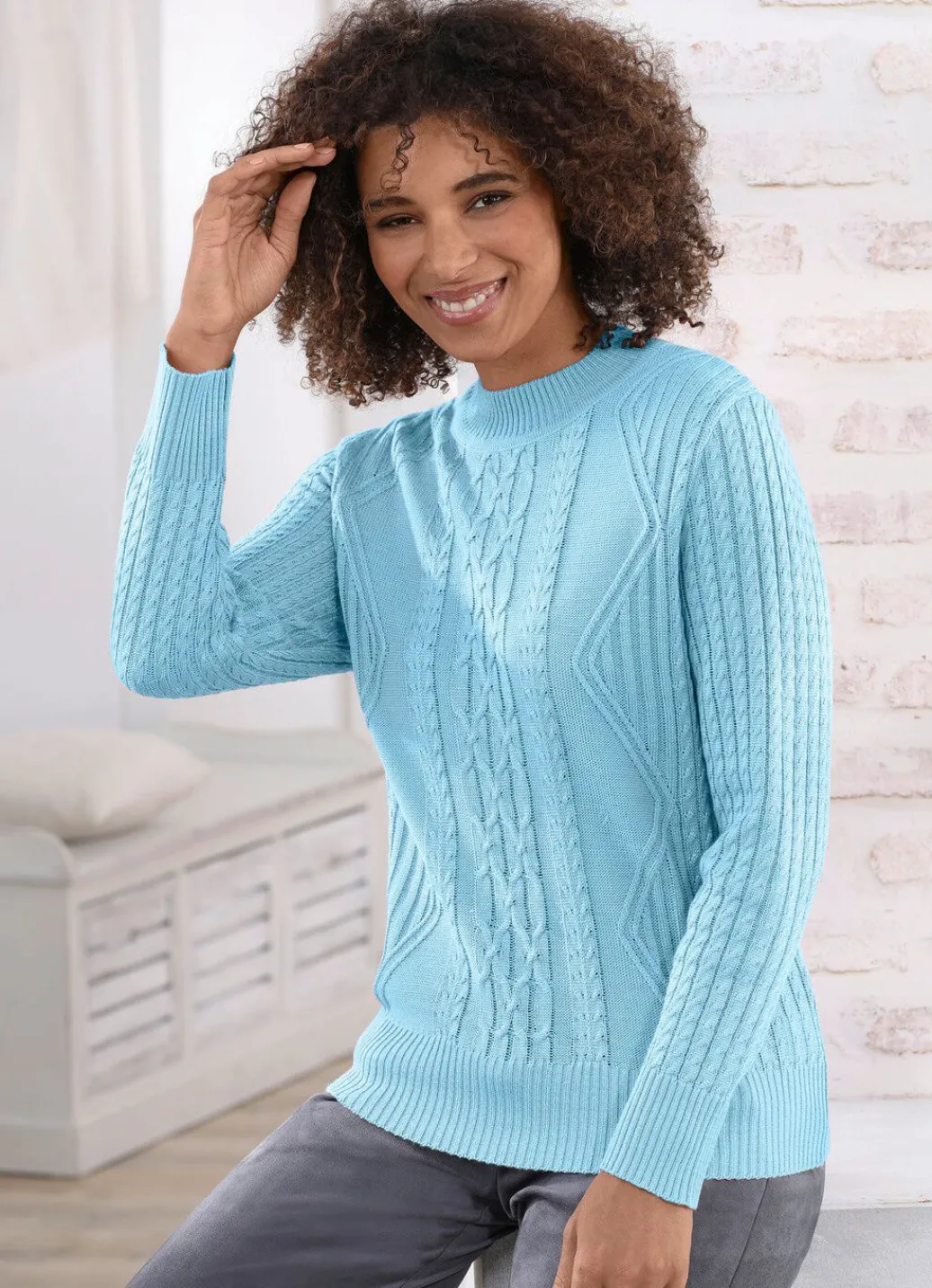 Damen Mona Pullover|Basics<Pullover mit Schurwolle