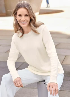 Damen Mona Basics|Pullover<Pullover mit Schurwolle und Kaschmir