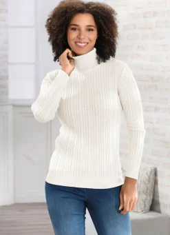 Damen Mona Pullover|Basics<Pullover mit streckender Struktur