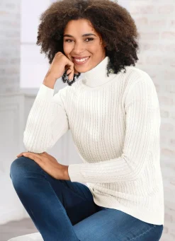 Damen Mona Pullover|Basics<Pullover mit streckender Struktur