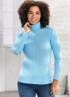 Damen Mona Pullover|Basics<Pullover mit streckender Struktur