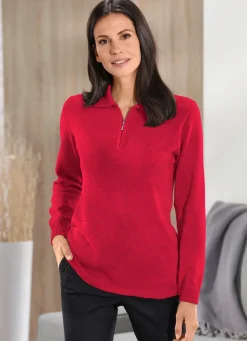 Damen Mona Pullover|Basics<Pullover mit Strukturdessin